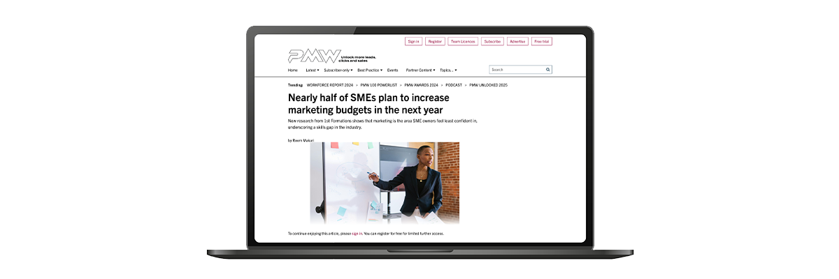 Nearly half of SMEs plan to increase marketing budgets in the next year