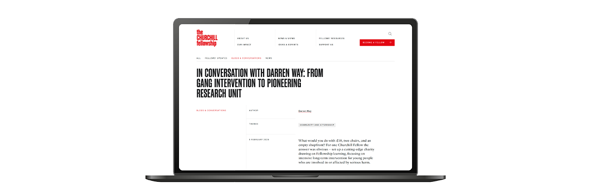 In conversation with Darren Way: From gang intervention to pioneering research unit