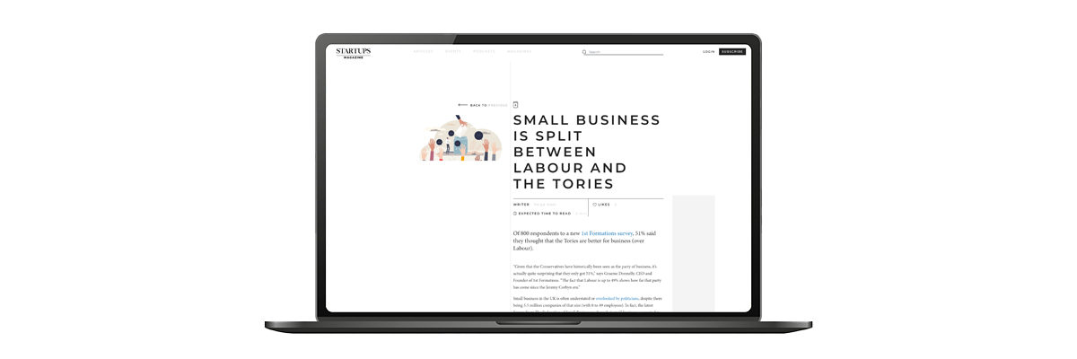 Small business is split between Labour and the Tories