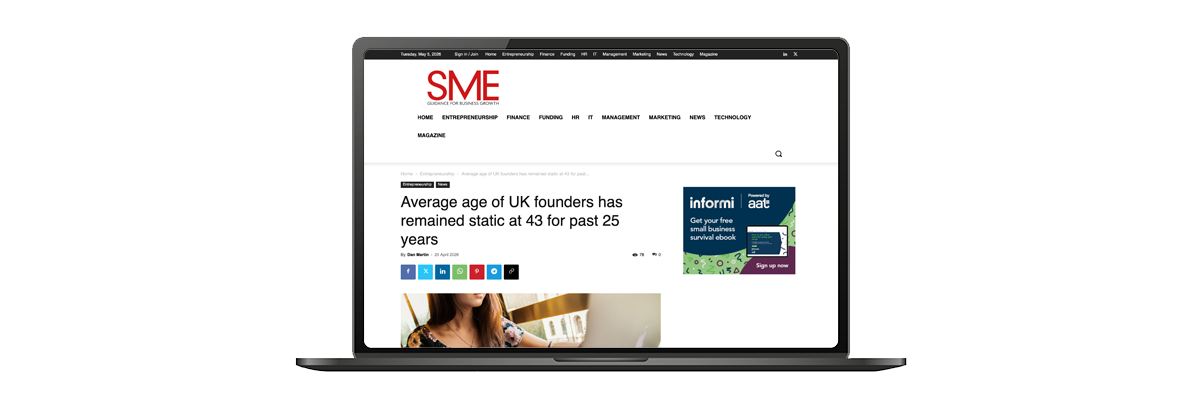 Average age of UK founders has remained static at 43 for past 25 years
