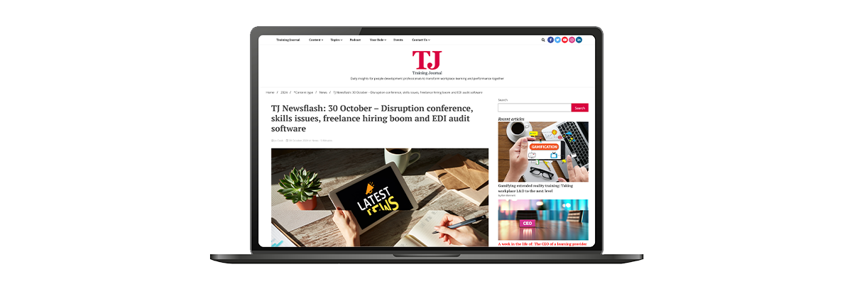 TJ Newsflash: 30 October – Disruption conference, skills issues, freelance hiring boom and EDI audit software