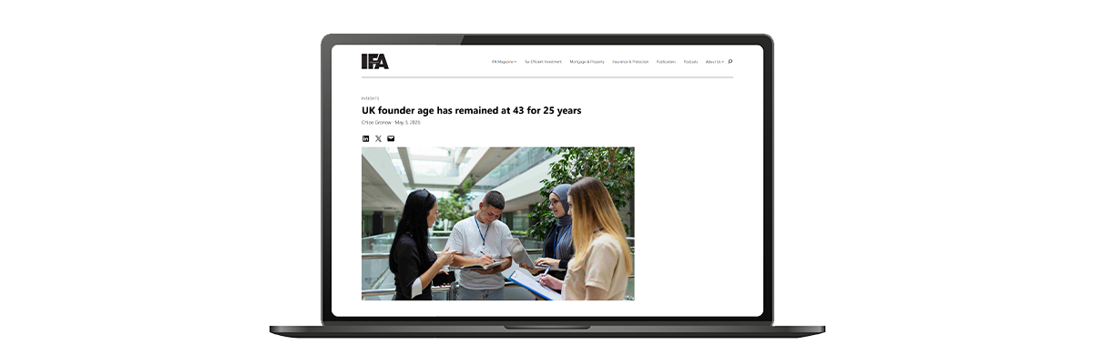 UK founder age has remained at 43 for 25 years