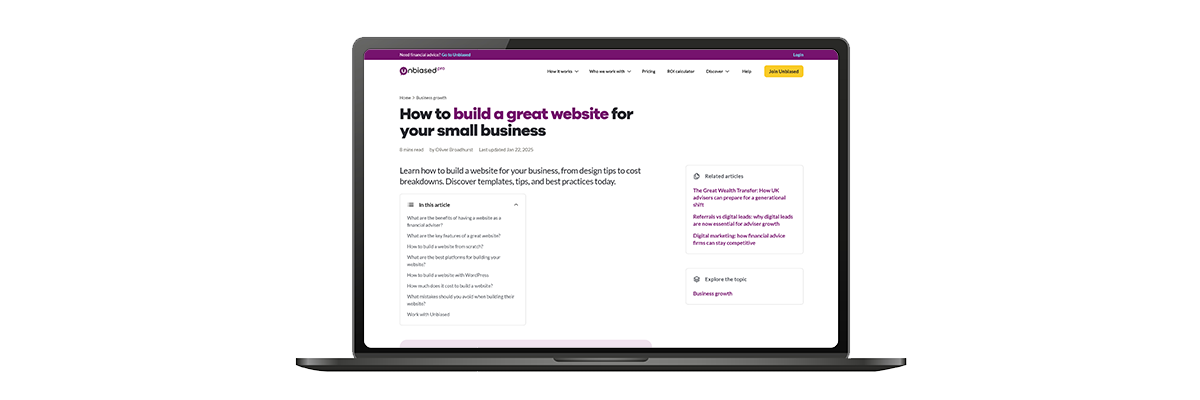 How to build a great website for your small business